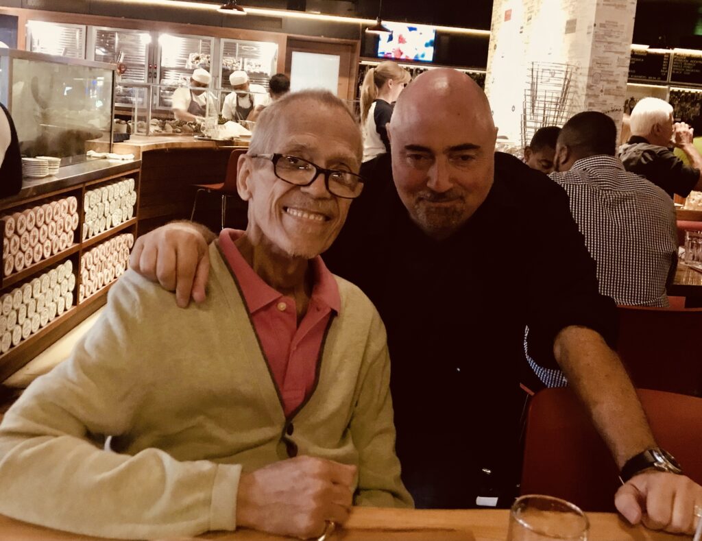 Paul Bridgewater, West Hollywood California, 2019. Pictured with Tom Peditto.